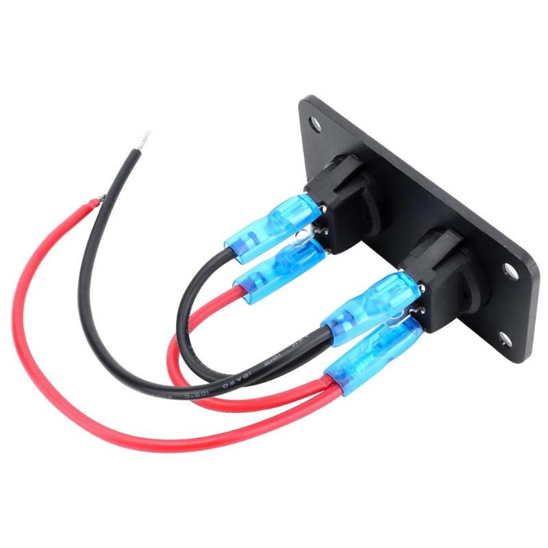 20A 12V Waterproof Red LED Illuminated Toggle Switch Panel for Auto and Marine Dashboards Applications Easy Installation