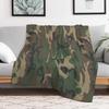 New Woodland Camo Brown Throw Blanket Shaggy Furry Soft Blanket for Bedroom Living Room
