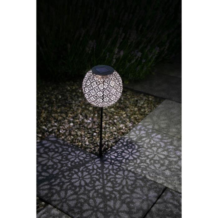 Solar Powered Metal Decoration - Retro Design - GALIX - 1 White LED - 8 Hours of Lighting - 10 Lumens