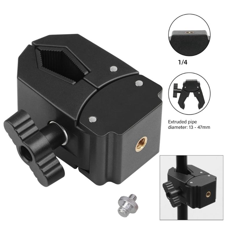 Motorcycle Bike Phone Mount Clamp With " 3/8" Screw Holes For Camera Gym Equipment Live Streaming Accessories