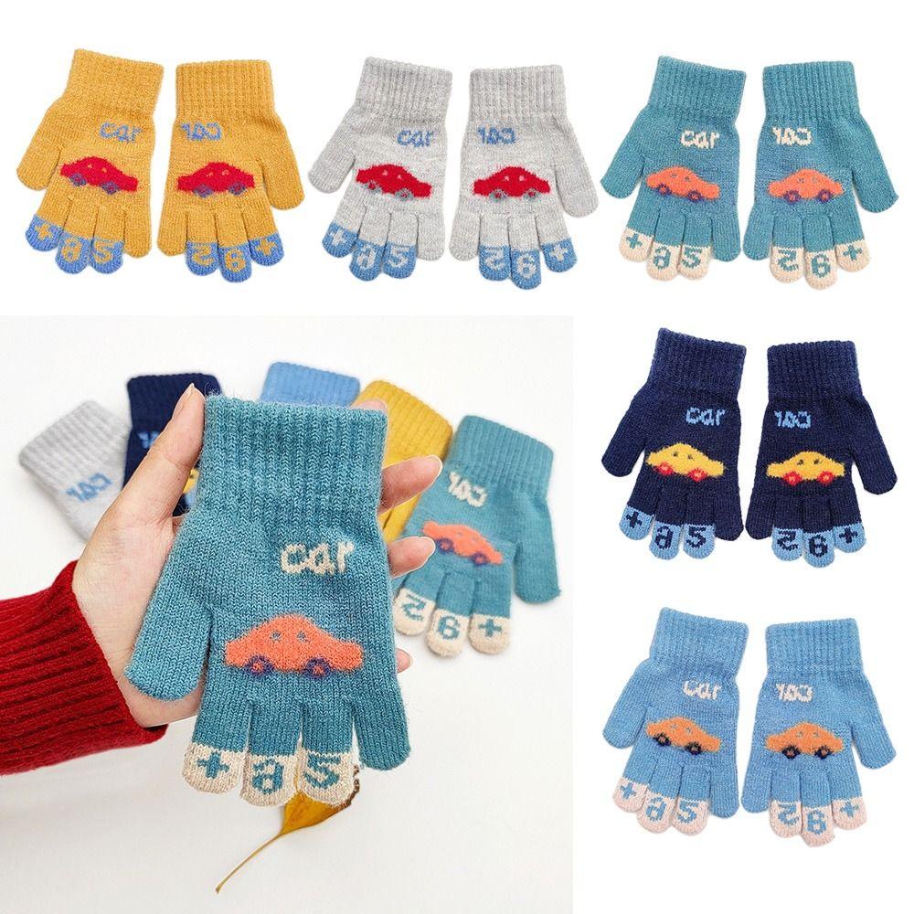 Soft Winter Warm Girls Mittens Kids Gloves Knitted Children Gloves