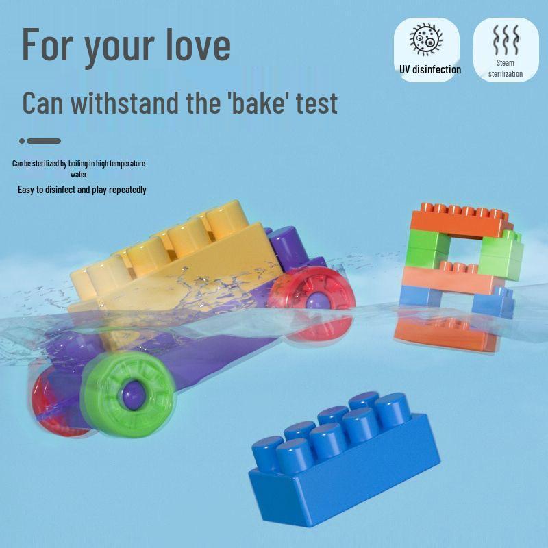 DIY Large Particle Building Blocks - Compatible with Lego, Educational Toy for Ages 3-6.