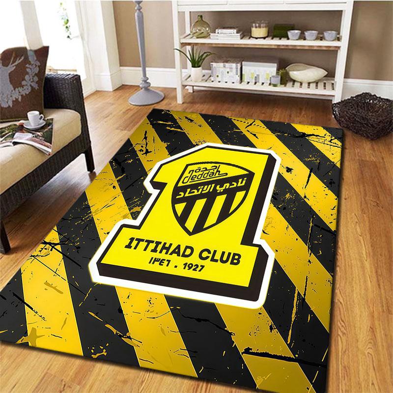 Al-Ittihad FC Carpet Rug for Living Room Bedroom Home Sofa Decoration,Kids play Non-slip Floor Mat