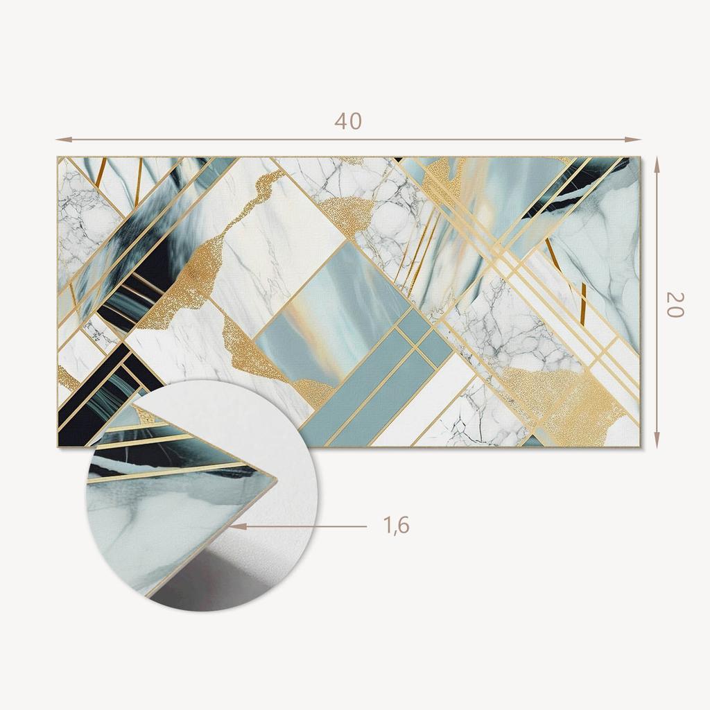 Paczka Kafelków Winylowych Z Nadrukiem Geometria Marmurowych Wzorów 10X40X20 Cm