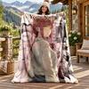 Coperta in Flanella con Nome Personalizzato Chainsaw Man Morbida Calda Coperta Plaid in Peluche Regalo Personalizzato per Famiglia Amici