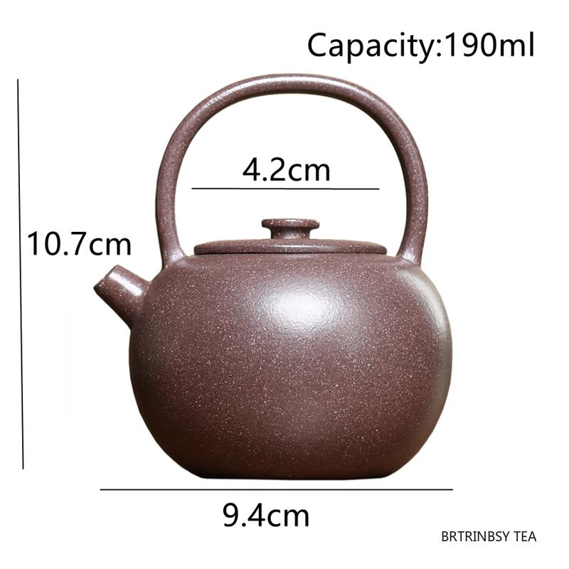 190ml Chinese Yixing Purple Clay Teapot Retro Household Handmade Tea Pot Beauty Tea Infuser Kettle Raw Ore Zisha Tea Set Teaware