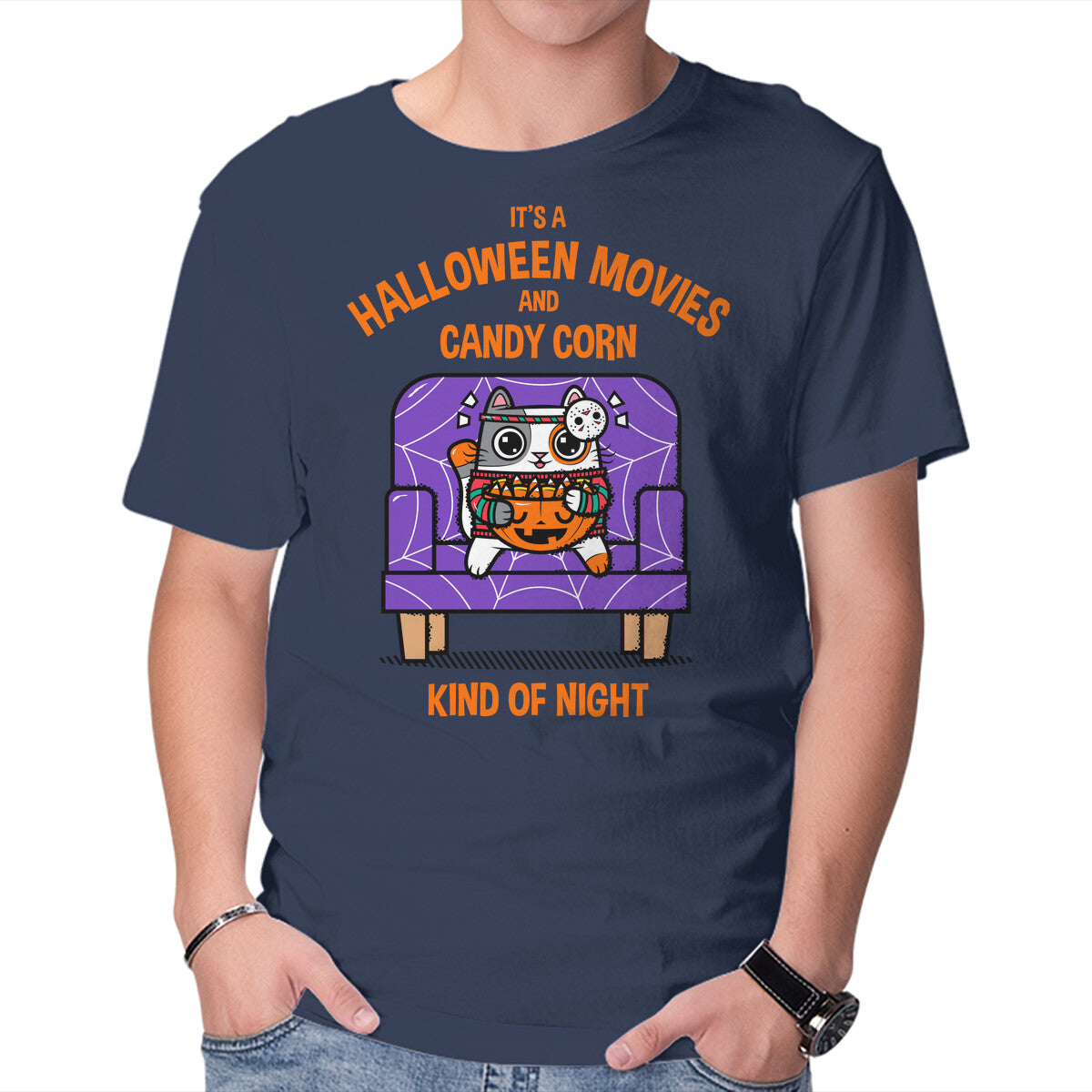 Unisex Crew Neck T-Shirt Halloween Movies Graphic Short Sleeve Casual Tee XL
