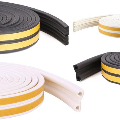 5/10M Soundproof Rubber Weather Strips Draught Excluder Window Door Seal Strip Foam