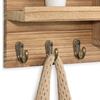 4-in-1 Eingangsbereich Wandregal Briefhalter Haken Rustikal Holz mit Schlüssel Wandmontiert Eingangsbereich Organizer