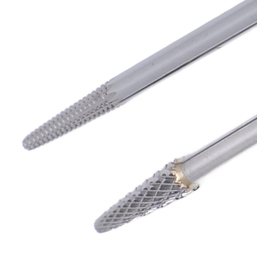 2PCS Needle Nail Drill Bits Multi-Function Cuticle Cleaner Bits  Professional Manicure