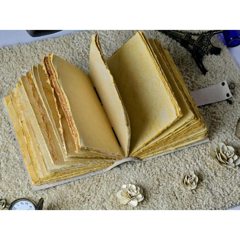 Skull & Roses Leather Journal: Gothic Handmade Diary with Lock