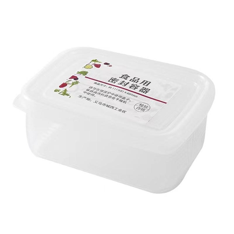 Transparent Plastic Preservation Box With Lid Refrigerator Crisper Food Containers Microwave Oven Safe Seal Food Storage Box