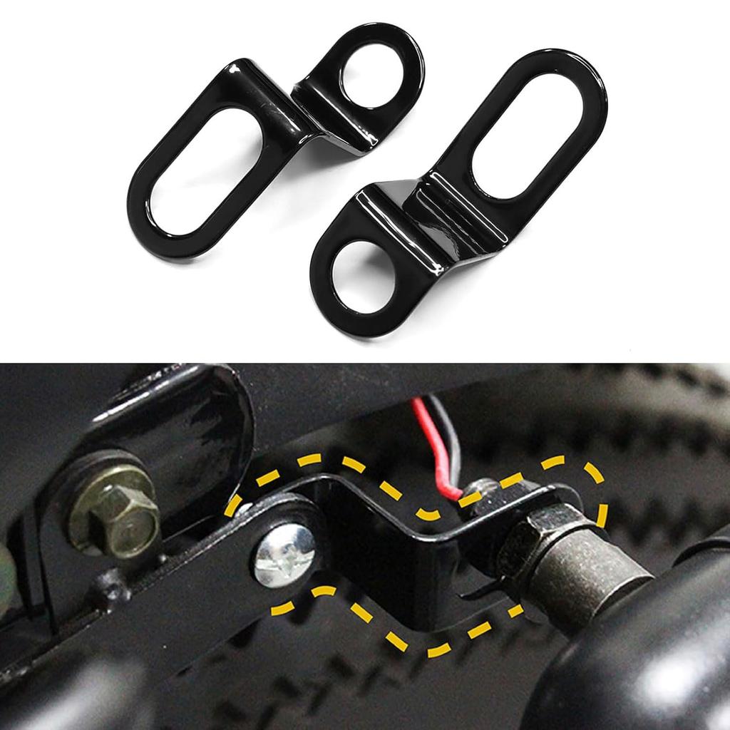 XuJJJJunB Stainless Steel Set of Motorcycle Auxiliary Light Angle for Rear and Front Turn Signals Brackets, 2, Brackets, Type,