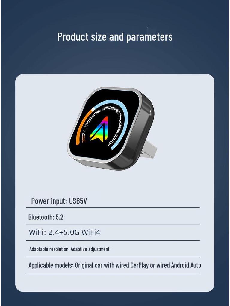 2-in-1 Wired to Wireless CarPlay & Android Auto Box