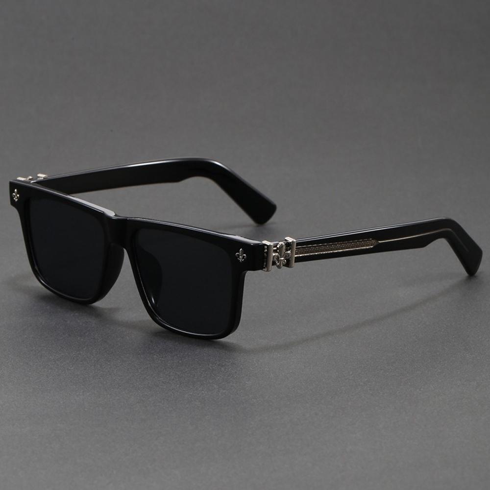 Vintage Punk Square Sunglasses Men Women Retro Frosted Clear Frame Tortoiseshell Temple UV400 Sun Glasses Shades