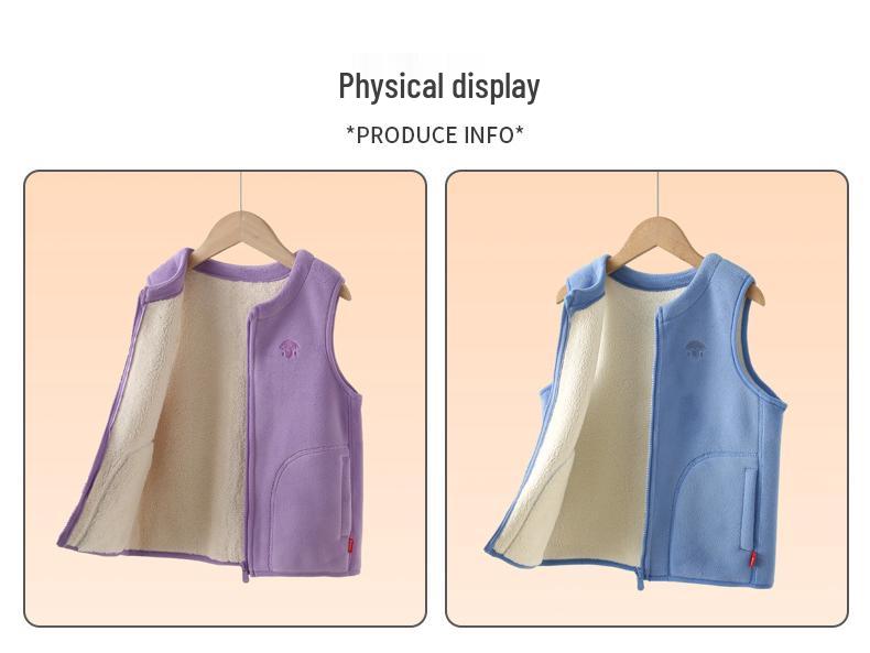 Boys' Thick Fleece Lined Winter Vest - Warm Outerwear for Big Kids