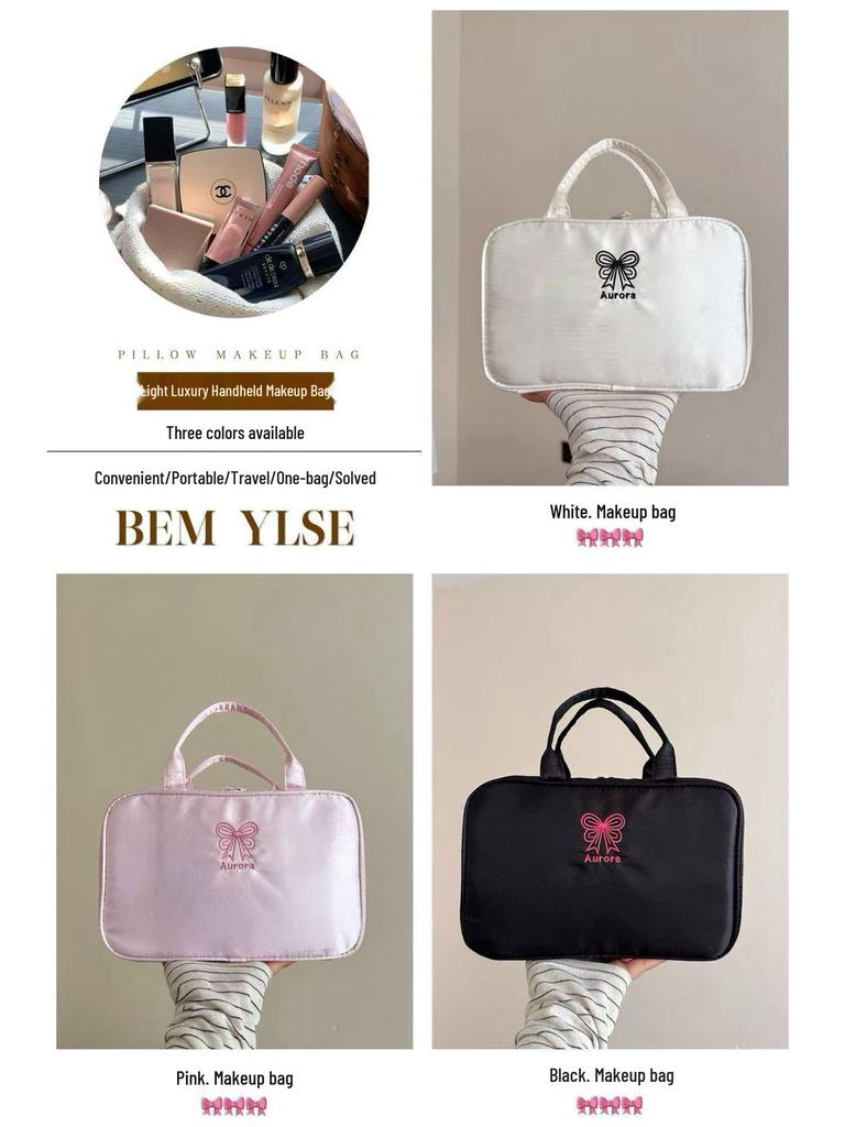 2025 Women's Portable Toiletry Bag - Large Capacity, Suitcase-Attachable, Partitioned for Travel