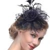 Elegant Tea Party Mesh Hair Band Exquisite Bride Headdress Feathers Fascinator Hat  Dance Show