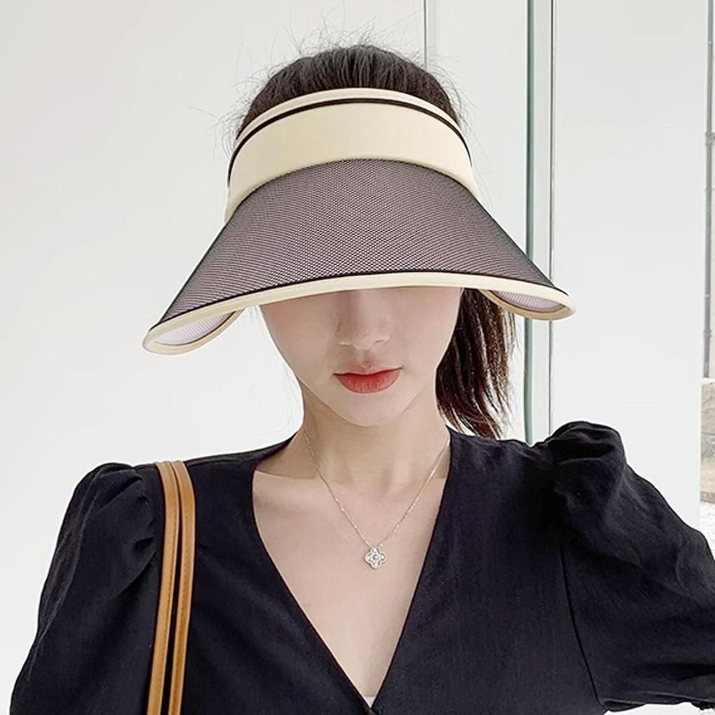 Color-changing sun cap (ivory) UV protection hat