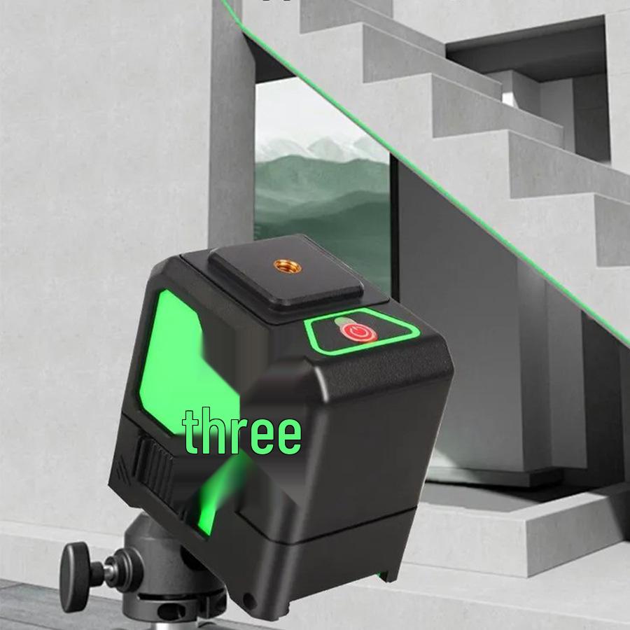 Portable Green Light Laser Level: Compact 2-Line Auto Leveling Tool