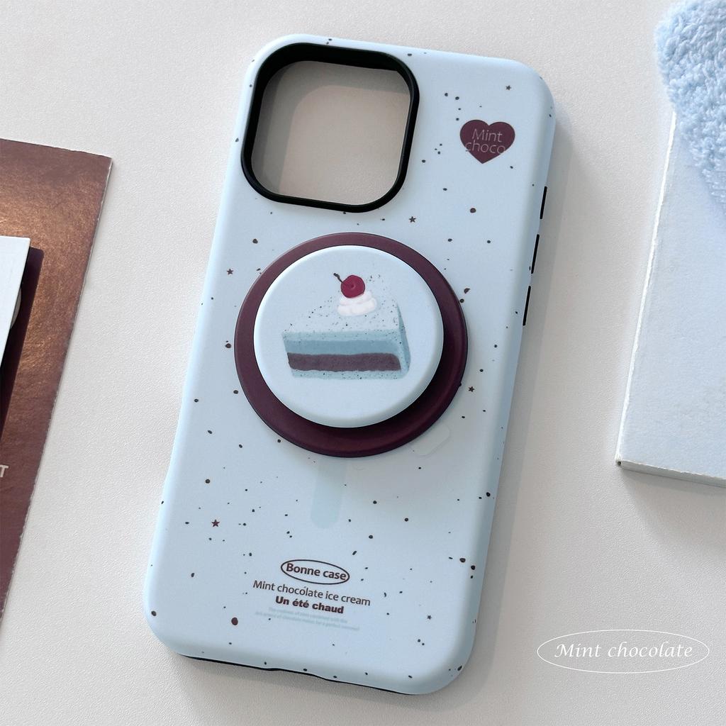 Mint Raw Cake IPhone 16 Apple Phone Case 14 Applicable 13 Film Magnetic Stent 15promax Hard
