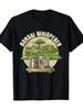 Men's Vintage Gardener Bonsai Whisperer Graphic T-Shirt Nature Tree Lovers Design Casual Black
