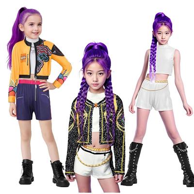 Rumi Cosplay K-Pop Warrior Costume Set Star Girls Group Children Role-Playing Clothing Christmas Carnival Halloween Costume Suit