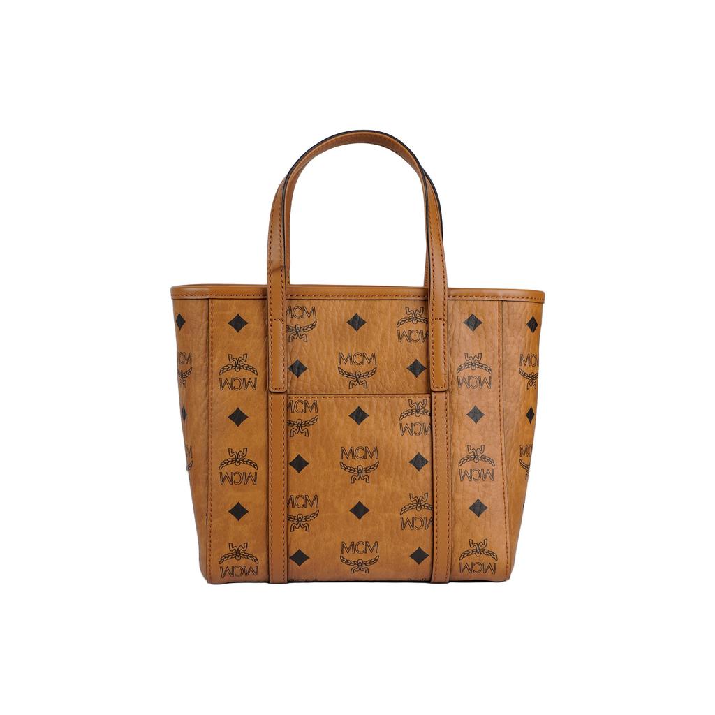 MCM Liz Visetos Mini-Tragetasche, Handtasche aus Monogramm-Canvas in Cognac mit abnehmbarem Schultergurt, für den täglichen Weg zur Arbeit, zum Einkaufen und Reisen MWPAATN04CO001