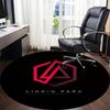1 Pezzo Tappeto Rotondo da Ufficio Linkin Park, Antiscivolo, Morbido e Durevole Tappeto da Ufficio per Decorazione d'Interni, Perfetto per Ufficio, Bella Decorazione