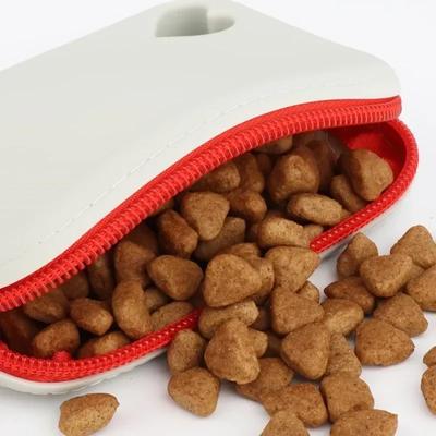 Bolsa de silicona para golosinas de perro Portátil Paquete de snacks para mascotas Salidas de entrenamiento Ligera Inodora Bolso de cinturón acoplable Accesorio para pasear perros