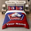 Custom Bedding Set LOSC Lille Pattern, Print Name Text 1 Duvet Cover plus 2 Pillowcases Home Textile