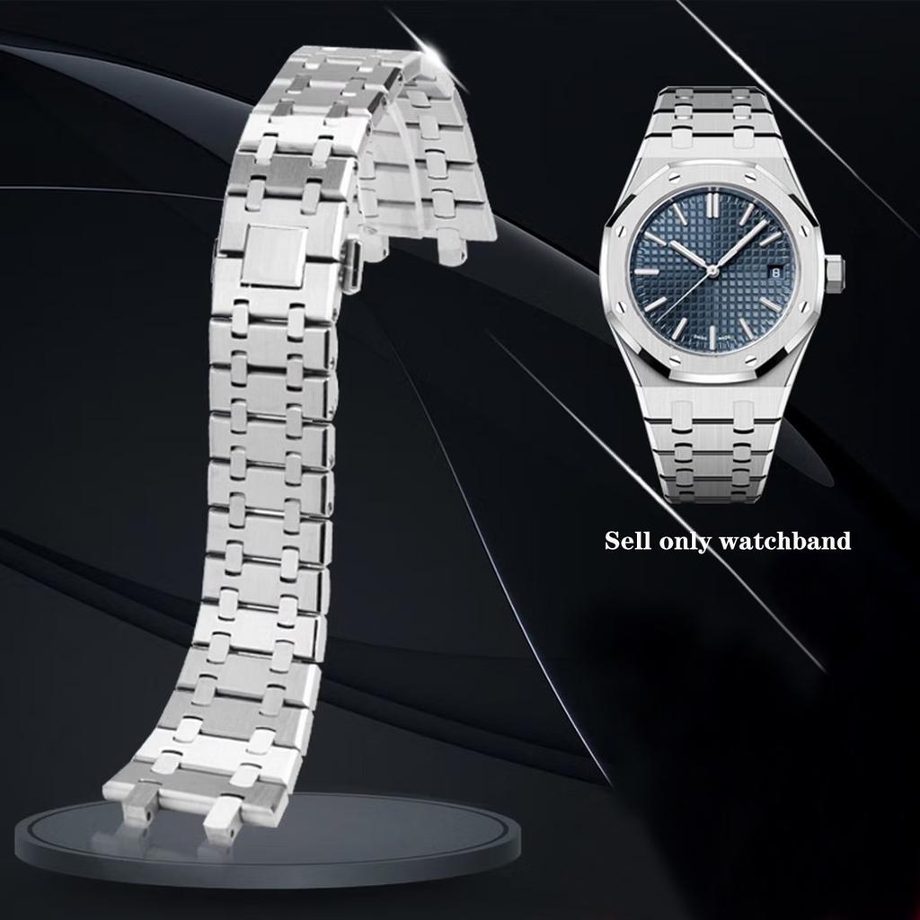 316L Stainless Steel Watchbands For AP 15400 Audemars Piguet Royal Oak GA2100 2110 Strap Men Silver waterproof Bracelet 26mm