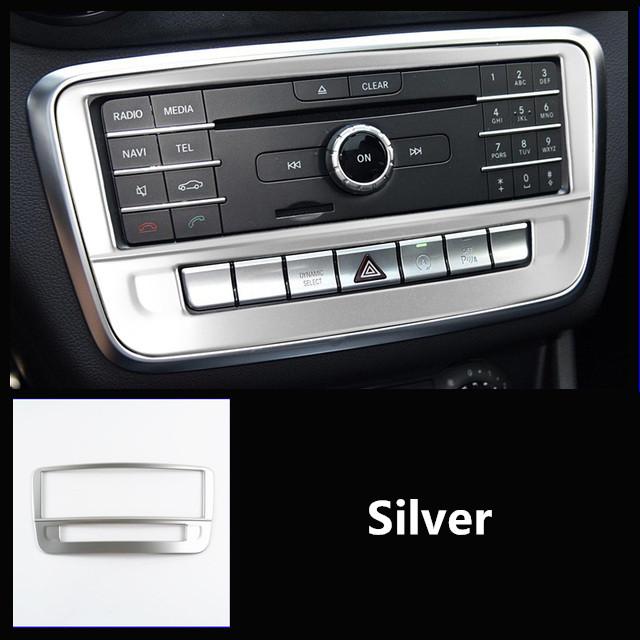 

Stainless Steel Car Styling Center Console CD Frame Decoration Cover Trim For Mercedes Benz CLA C117 GLA X156 A Class W176 13-18 срібний