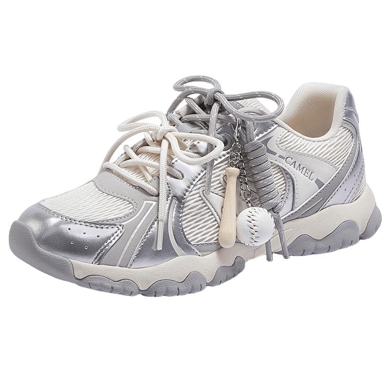 CAMEL Women s Lightweight Contrast Lace Platform Casual Shoes 36