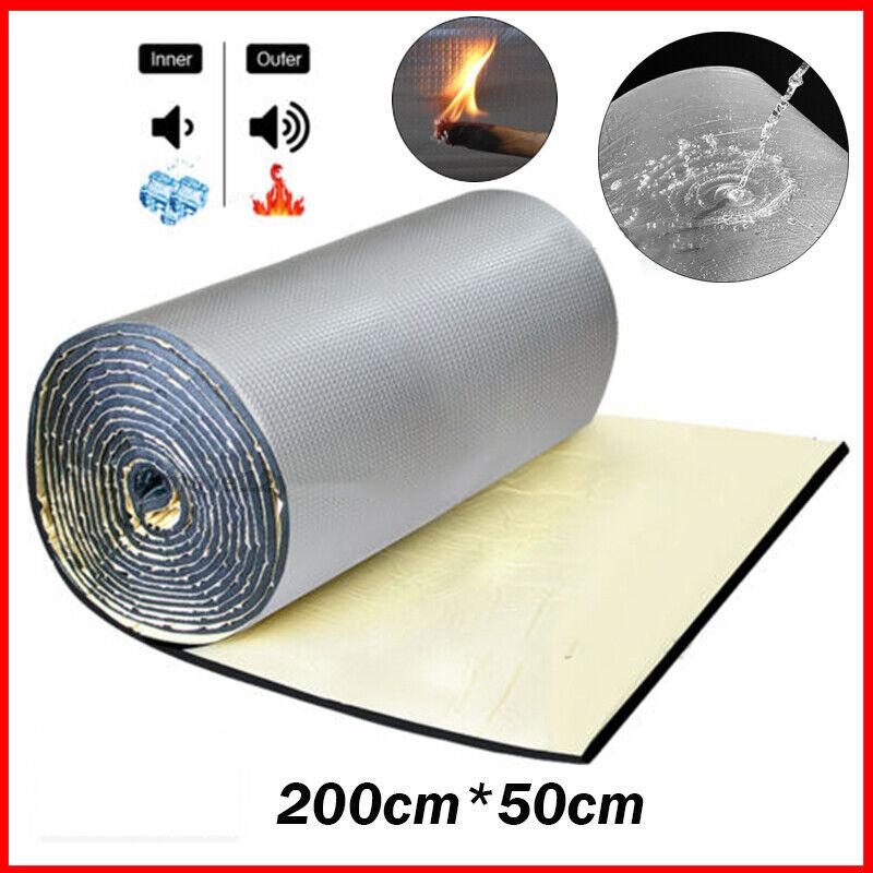 200x50cm 5mm Car Noise ulation Mat Acoustic Absorption Sound Deadener Heatproof Foam Deadening Mat Car Hood ulation Silent