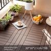 Interlock Wooden WPC Floor Hardwood Terrace Brick New Patio Deck Tiles  Landscaping