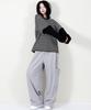 Deumakeu Side Pocket Wide One-Tuck Real Street Sweat Pants Gray