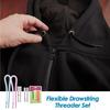 Rope Threader Tool Drawstring Puller Threader Sewing Loop Kit For Hoodie Crafting Embroidery Beginners Tailors Home Hobby