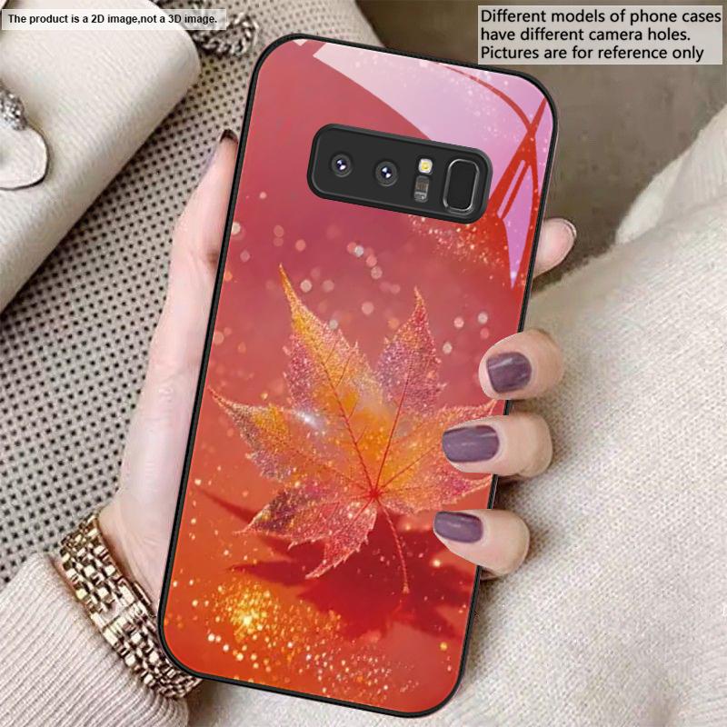 Green Maple Leaf Texture For Samsung A01 A02 03 Core 04 05 06 10 12 13 14 5G 15 16 M02 12 Note 8 9 10 20 glass Ultra phone case
