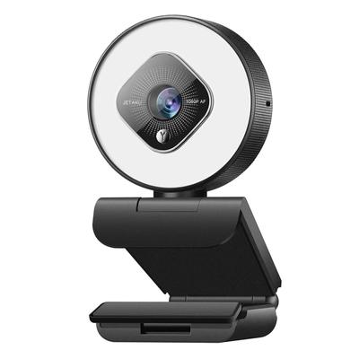 Webcam Webcam PC-Kamera mit Licht Full HD 1080P 30FPS Weitwinkelmikrofon Automatische Lichtkorrektur Plug and Play Stativmontierbar Arbeiten von 8 7