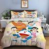 3Pc Multiple Styles D-Doraemon Cartoon Printed Bedding Set 1 Duvet Cover,2 Pillowcases Boys Girls Children Luxury Gifts