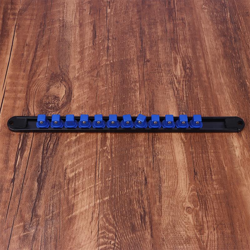 1/2 1/4 3/8 Socket Clip Rail Holder Socket Sliding Stand Sleeve Rail Rack Tool 360° Swivel Socket Organizer Abs Socket Organizer