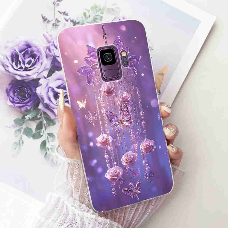 Protective Cases For Samsung Galaxy S9 Plus Soft Silicone Back Cover For Samsung S9Plus S9+ Summer Fresh Butterfly Shell Capa