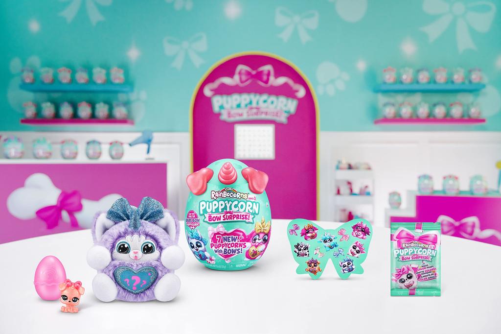 Rainbocorns Puppycorn Surprise Series 3 (Labrador) ZURU Collectible Plush Toy Surprise Egg Sticker Pack Slime Dog Stuffed Toy For Ages 3+ Girls Kids