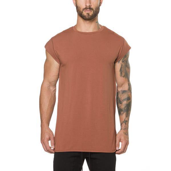 Men's Muscle Sleeveless Slim-Fit Cotton Tank for Fitness