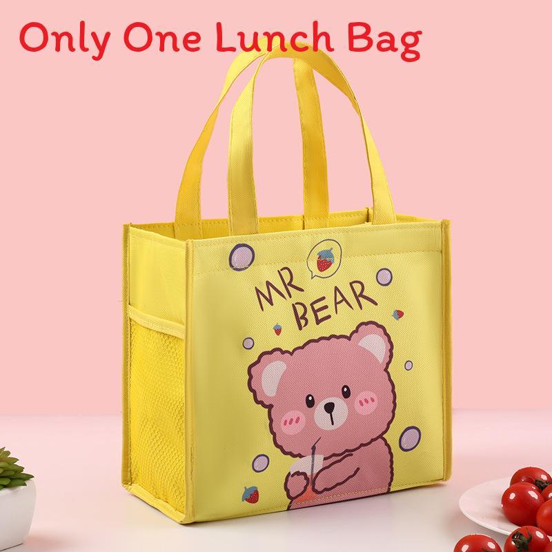 Cartoon Animal Insulated Lunch Bag With Material For Students And Office Workers