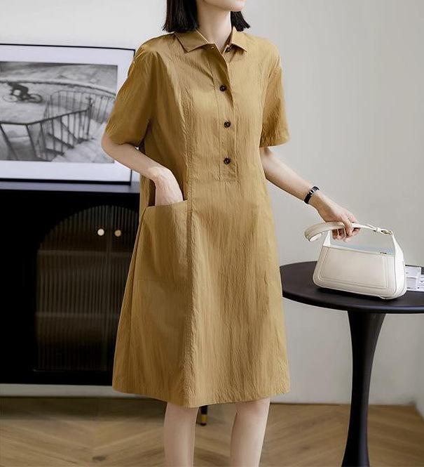 

UK MHL Polo Collar Shirt Dress: Soft, Strong, Structured Silhouette XL