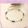 Minimalist Alloy Toe Chain With Handcrafted Turquoise Beads For Casual Summer Wear