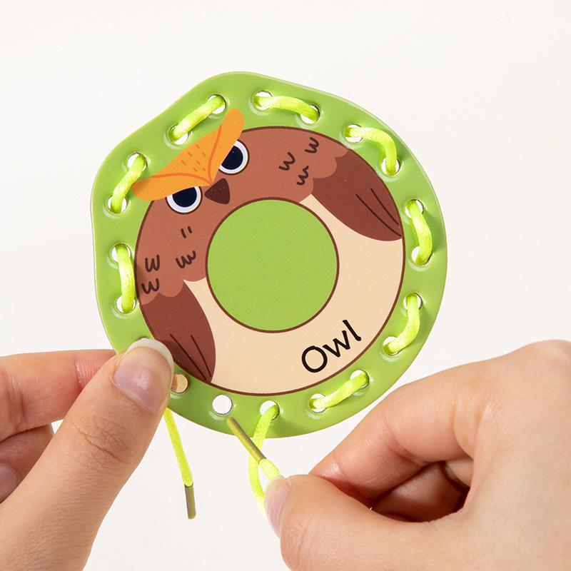 Children's Alphabet Lacing Cards: Educational Word Puzzle for Early Learning