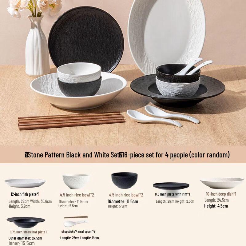 

Jiakamming Modern Ceramic Dinnerware Set As shown
